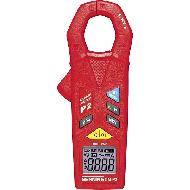 Minipinza amperimétrica BENNING P2 en su cuerpo compacto amarillo y negro