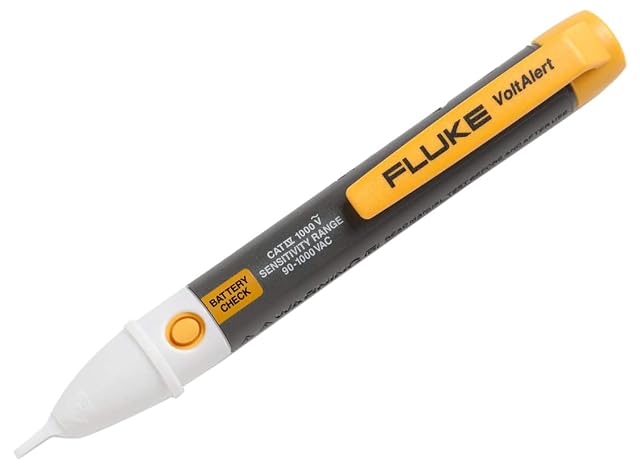 Detector de tensión Fluke VoltAlert 2AC en amarillo, con su punta plana