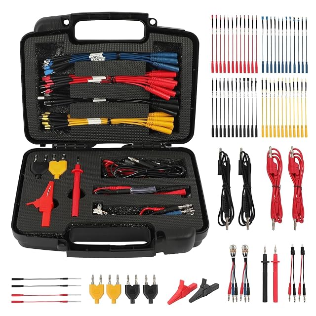 Kit de puntas de prueba AUTOOL de 68 piezas extendido en su maletín