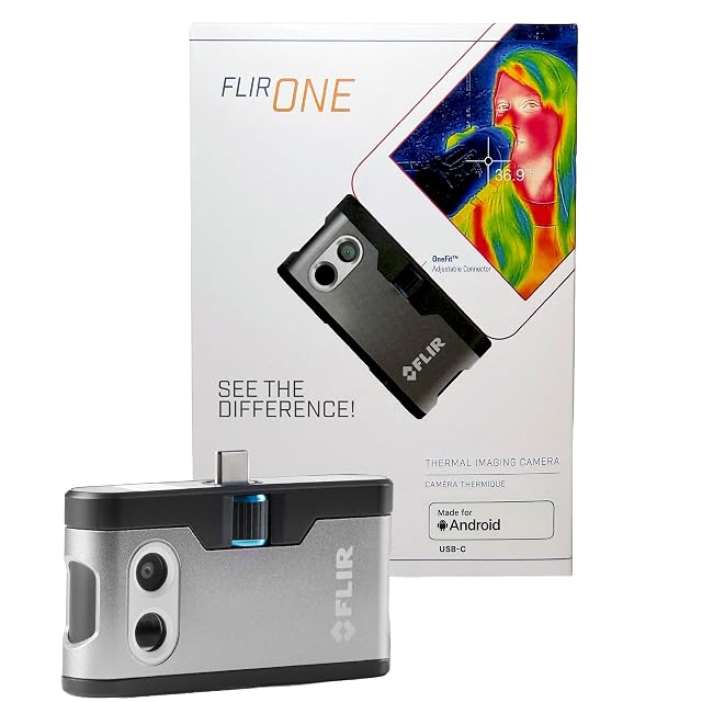 Cámara térmica FLIR ONE Gen 3 conectada al puerto USB-C de un móvil Android